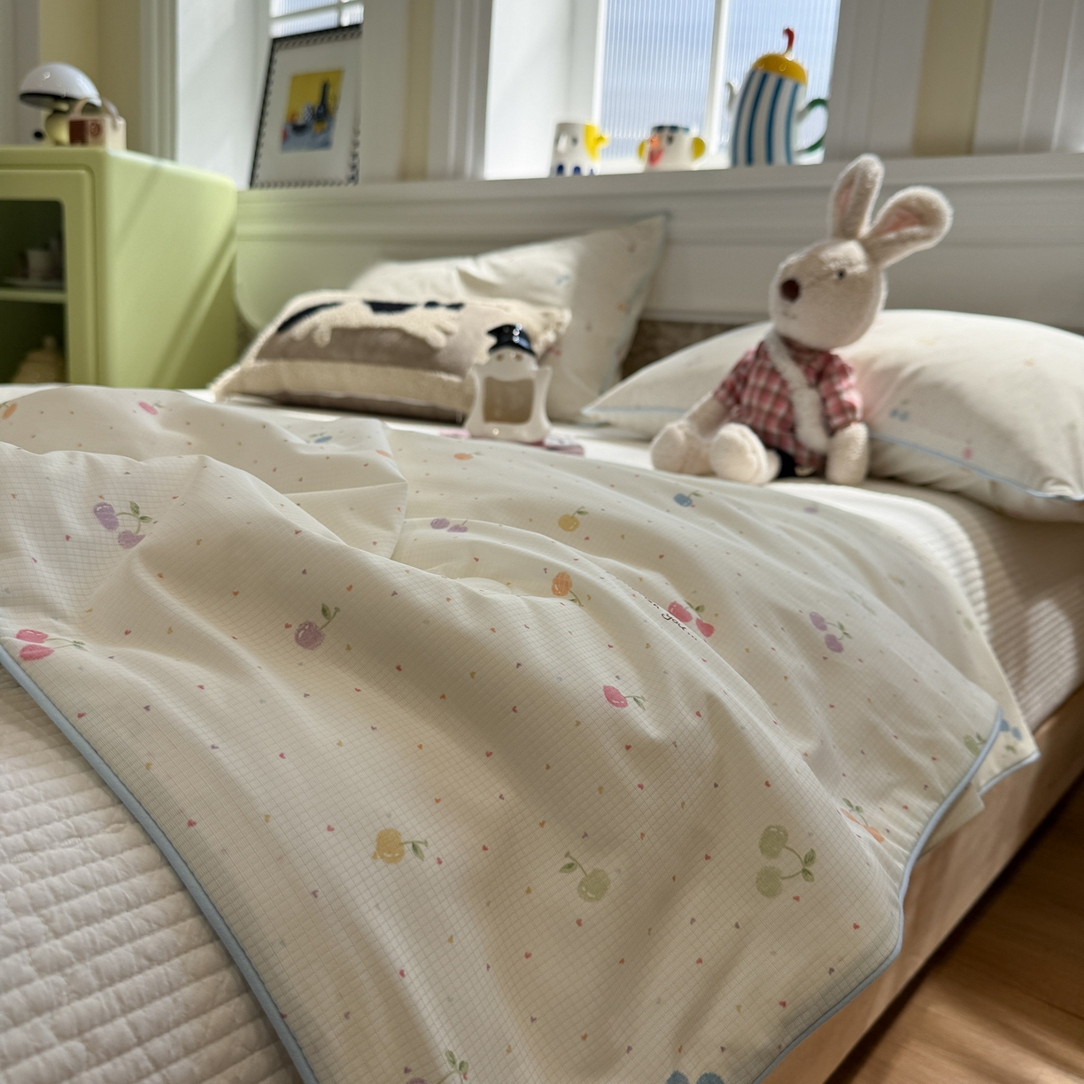 91家纺网 家纺一手货源 找家纺 （总）羚羊语家纺 2026新款凉感丝提花夏凉被（含氨）印花冰淇淋空调被针织棉被夏被冰丝云母凉感西瓜被子被芯