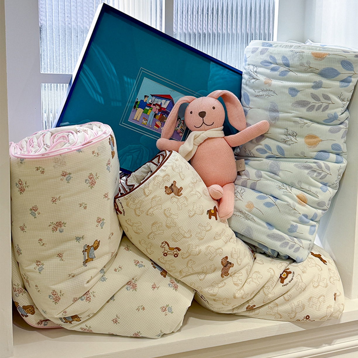 91家纺网 家纺一手货源 找家纺 （总）羚羊语家纺 2026新款凉感丝提花夏凉被（含氨）印花冰淇淋空调被针织棉被夏被冰丝云母凉感西瓜被子被芯