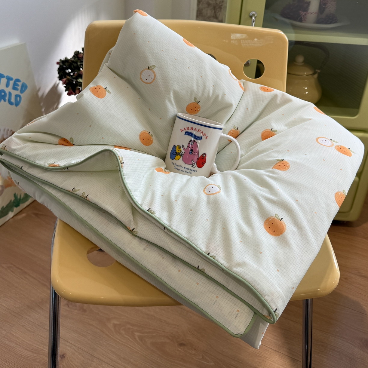 羚羊语家纺 2026新款凉感丝提花夏凉被（含氨）印花冰淇淋空调被针织棉被夏被冰丝云母凉感西瓜被子被芯 甜橘梦语