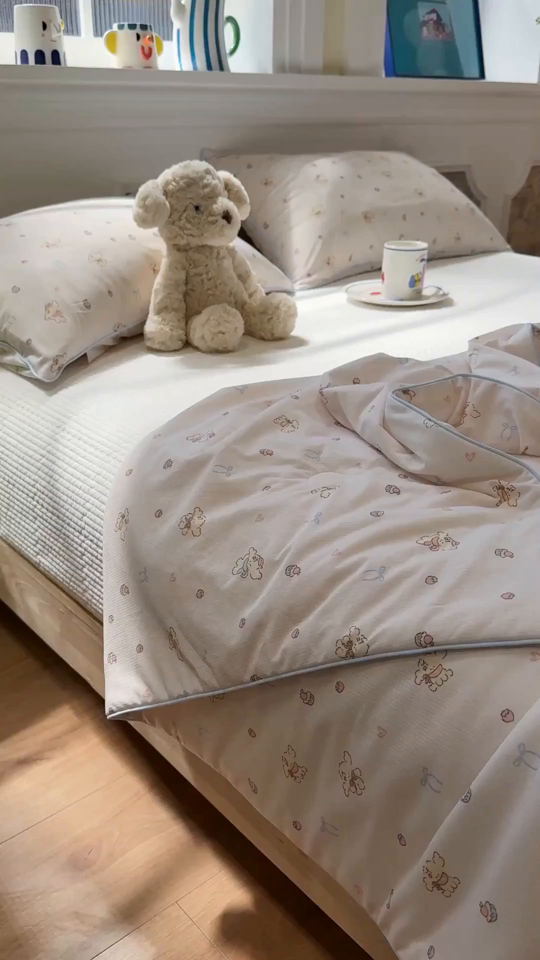 91家纺网 家纺一手货源 找家纺 羚羊语家纺 2026新款凉感丝提花夏凉被（含氨）印花冰淇淋空调被针织棉被夏被冰丝云母凉感西瓜被子被芯 汪星人