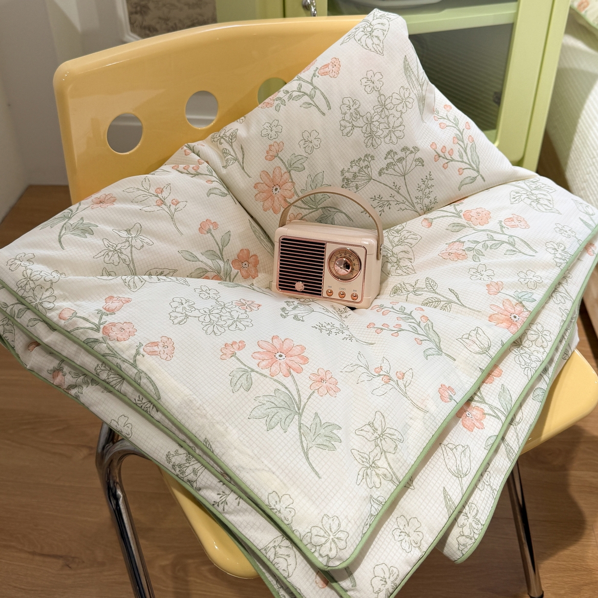 羚羊语家纺 2026新款凉感丝提花夏凉被（含氨）印花冰淇淋空调被针织棉被夏被冰丝云母凉感西瓜被子被芯 闲庭花叙