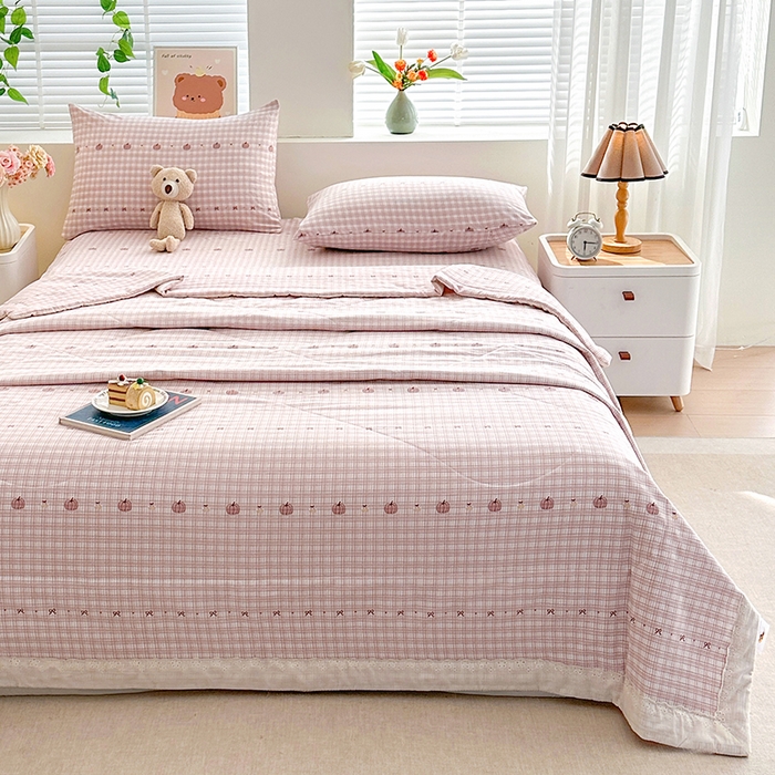 91家纺网 家纺一手货源 找家纺 欧夏家纺 2026新款蕾丝花边款夏被包边夏凉被空调被夏季薄被子直播供货跨境外贸 南瓜派