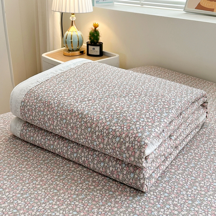 91家纺网 家纺一手货源 找家纺 （总）欧夏家纺 2026新款蕾丝花边款夏被包边夏凉被空调被夏季薄被子直播供货跨境外贸