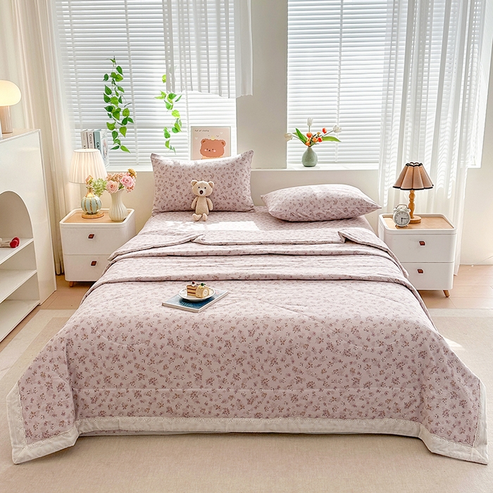 91家纺网 家纺一手货源 找家纺 欧夏家纺 2026新款蕾丝花边款夏被包边夏凉被空调被夏季薄被子直播供货跨境外贸 知秋