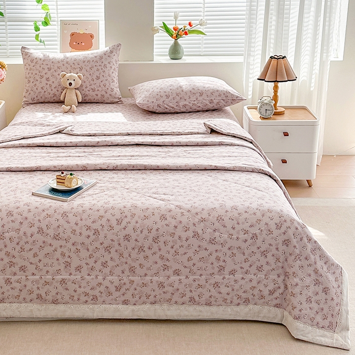 91家纺网 家纺一手货源 找家纺 欧夏家纺 2026新款蕾丝花边款夏被包边夏凉被空调被夏季薄被子直播供货跨境外贸 知秋