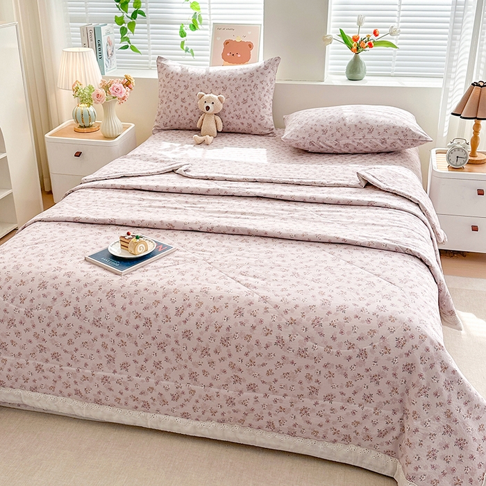 91家纺网 家纺一手货源 找家纺 欧夏家纺 2026新款蕾丝花边款夏被包边夏凉被空调被夏季薄被子直播供货跨境外贸 知秋