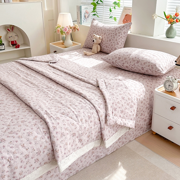 91家纺网 家纺一手货源 找家纺 欧夏家纺 2026新款蕾丝花边款夏被包边夏凉被空调被夏季薄被子直播供货跨境外贸 知秋