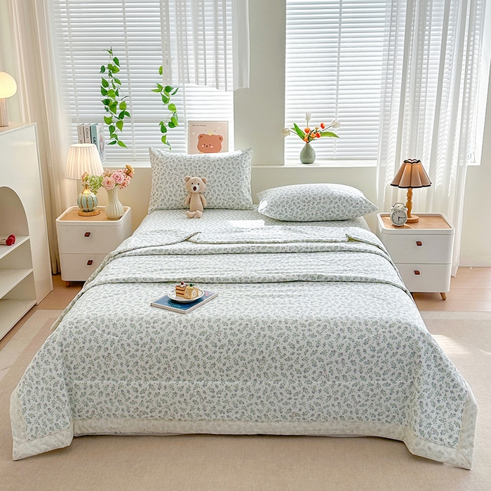 91家纺网 家纺一手货源 找家纺 欧夏家纺 2026新款蕾丝花边款夏被包边夏凉被空调被夏季薄被子直播供货跨境外贸 南法秘境