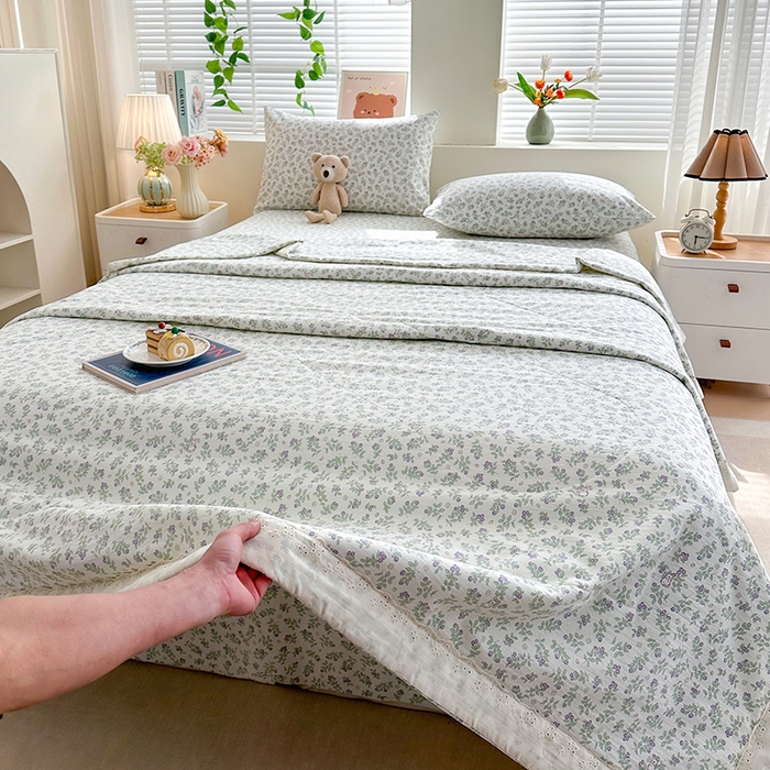 91家纺网 家纺一手货源 找家纺 欧夏家纺 2026新款蕾丝花边款夏被包边夏凉被空调被夏季薄被子直播供货跨境外贸 南法秘境