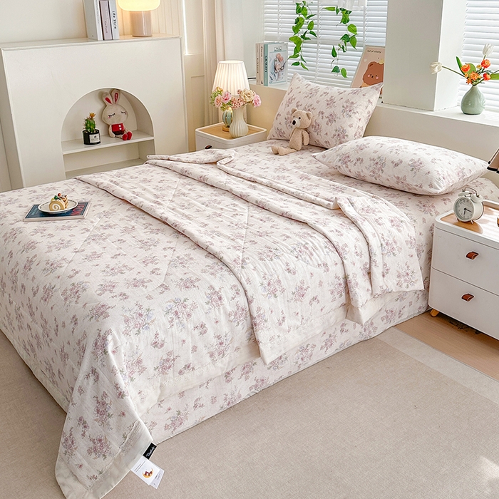 91家纺网 家纺一手货源 找家纺 欧夏家纺 2026新款蕾丝花边款夏被包边夏凉被空调被夏季薄被子直播供货跨境外贸 夏意