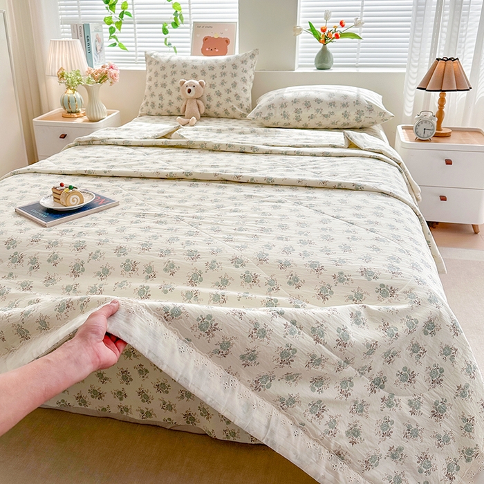 91家纺网 家纺一手货源 找家纺 欧夏家纺 2026新款蕾丝花边款夏被包边夏凉被空调被夏季薄被子直播供货跨境外贸 尚妃