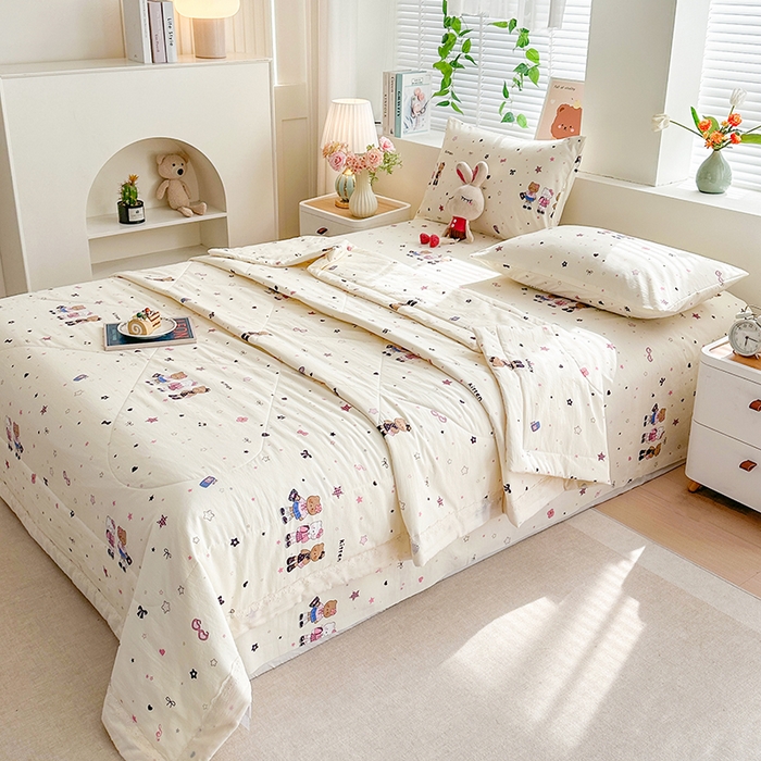 91家纺网 家纺一手货源 找家纺 欧夏家纺 2026新款蕾丝花边款夏被包边夏凉被空调被夏季薄被子直播供货跨境外贸 星空间