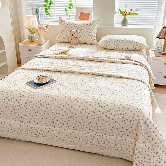 91家纺网 家纺一手货源 找家纺 欧夏家纺 2026新款蕾丝花边款夏被包边夏凉被空调被夏季薄被子直播供货跨境外贸 花涧里