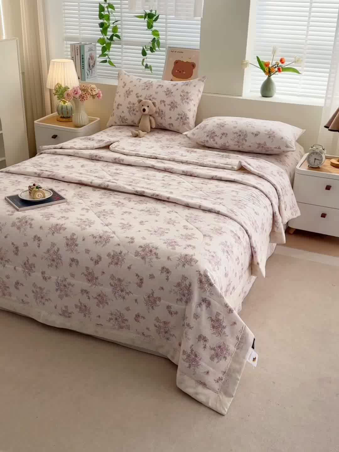 91家纺网 家纺一手货源 找家纺 欧夏家纺 2026新款蕾丝花边款夏被包边夏凉被空调被夏季薄被子直播供货跨境外贸 夏意