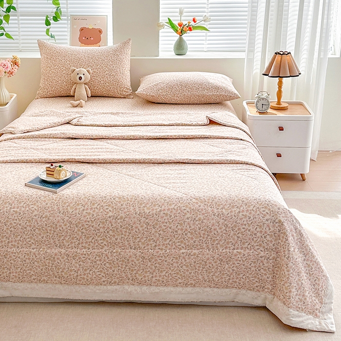 91家纺网 家纺一手货源 找家纺 欧夏家纺 2026新款蕾丝花边款夏被包边夏凉被空调被夏季薄被子直播供货跨境外贸 清雅