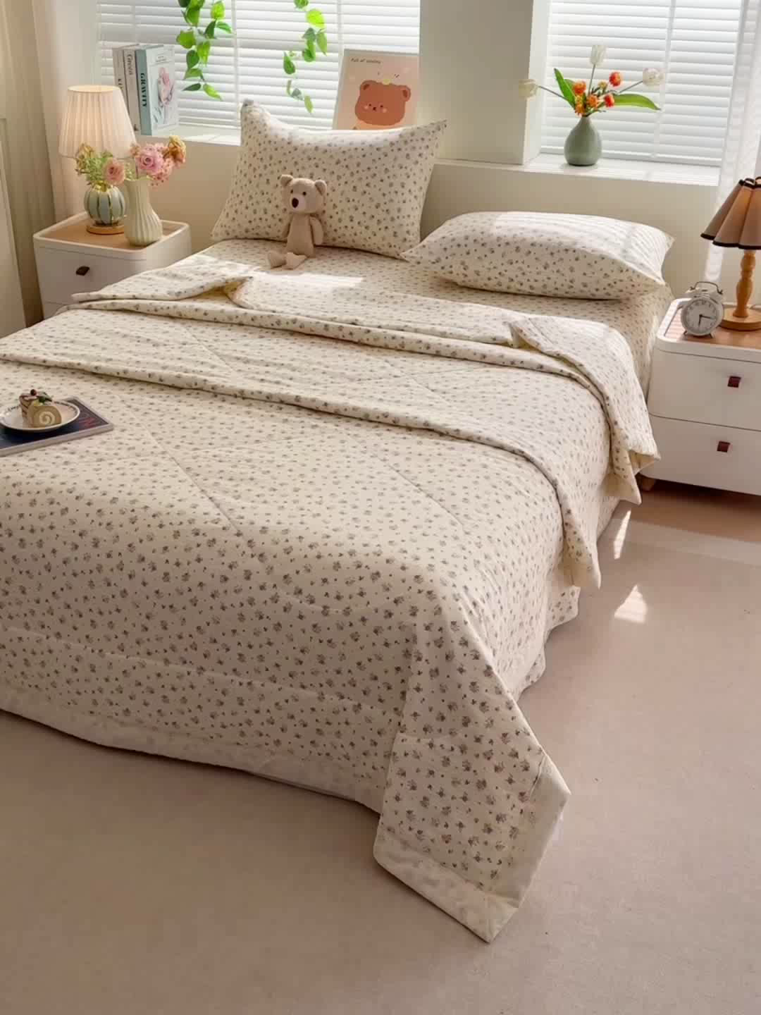 91家纺网 家纺一手货源 找家纺 欧夏家纺 2026新款蕾丝花边款夏被包边夏凉被空调被夏季薄被子直播供货跨境外贸 花涧里