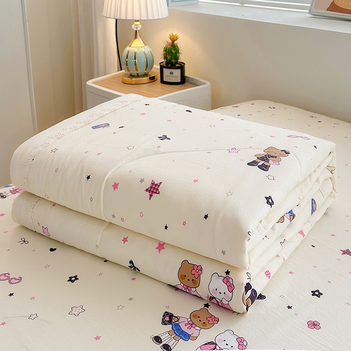 91家纺网 家纺一手货源 找家纺 欧夏家纺 2026新款蕾丝花边款夏被包边夏凉被空调被夏季薄被子直播供货跨境外贸 星空间