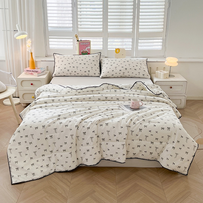 91家纺网 家纺一手货源 找家纺 （总）阳光被业 2026新款100%纯棉色织绣边100%棉花夏被全棉夏凉被空调春秋被买家秀+V