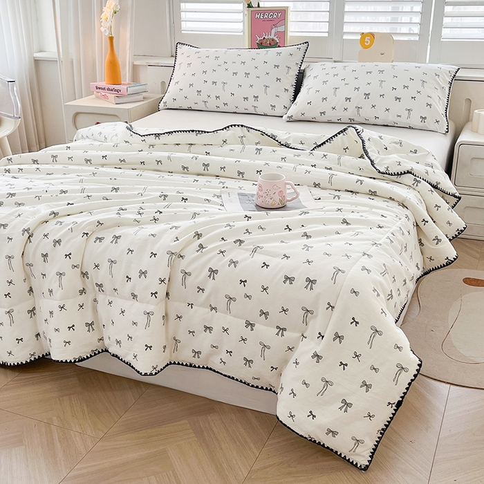 91家纺网 家纺一手货源 找家纺 （总）阳光被业 2026新款100%纯棉色织绣边100%棉花夏被全棉夏凉被空调春秋被买家秀+V