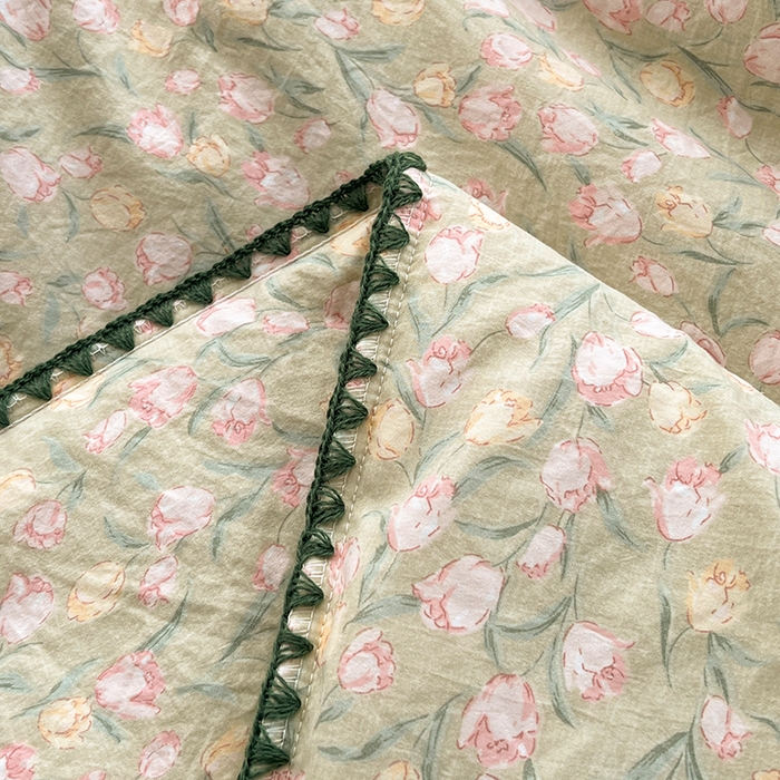 91家纺网 家纺一手货源 找家纺 阳光被业 2026新款100%棉花双层纱夏被新疆棉花空调被可机洗夏凉被绣边踩棉工艺 花絮--绿