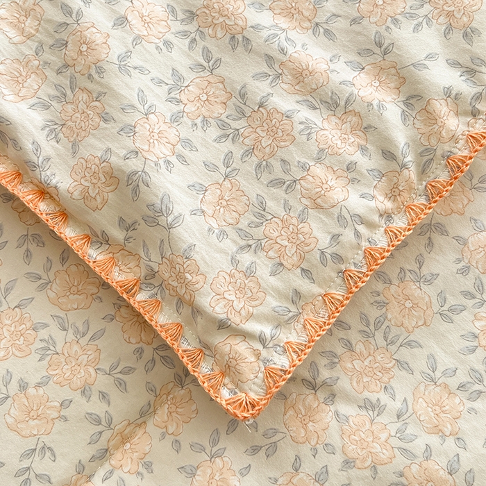 91家纺网 家纺一手货源 找家纺 锦尚坊被芯馆 2026新款100%棉花双层纱夏被新疆棉花空调被可机洗夏凉被绣边踩棉工艺 花开富贵