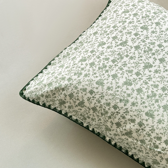 91家纺网 家纺一手货源 找家纺 锦尚坊被芯馆 2026新款100%棉花双层纱夏被新疆棉花空调被可机洗夏凉被绣边踩棉工艺 花海--绿