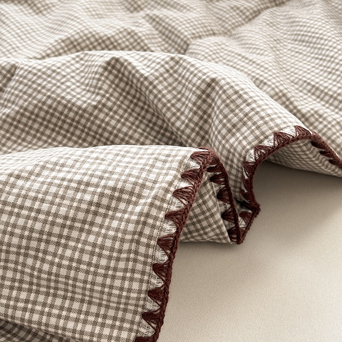 91家纺网 家纺一手货源 找家纺 锦尚坊被芯馆 2026新款100%棉花双层纱夏被新疆棉花空调被可机洗夏凉被绣边踩棉工艺 格格--灰