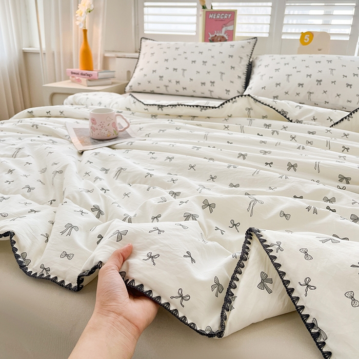 91家纺网 家纺一手货源 找家纺 锦尚坊被芯馆 2026新款100%棉花双层纱夏被新疆棉花空调被可机洗夏凉被绣边踩棉工艺 蝶絮