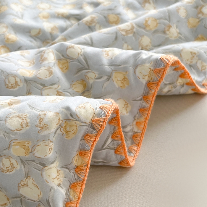 91家纺网 家纺一手货源 找家纺 锦尚坊被芯馆 2026新款100%棉花双层纱夏被新疆棉花空调被可机洗夏凉被绣边踩棉工艺 花絮--灰