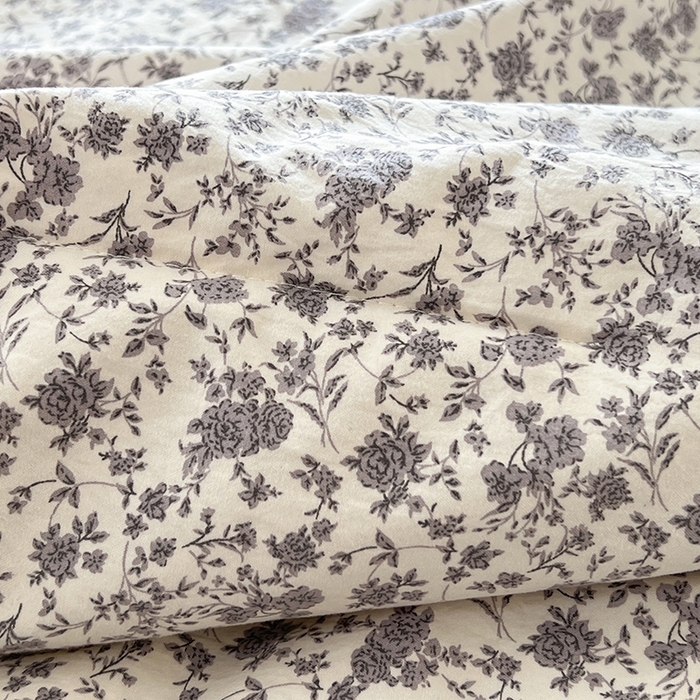 91家纺网 家纺一手货源 找家纺 锦尚坊被芯馆 2026新款100%棉花双层纱夏被新疆棉花空调被可机洗夏凉被绣边踩棉工艺 花海--灰