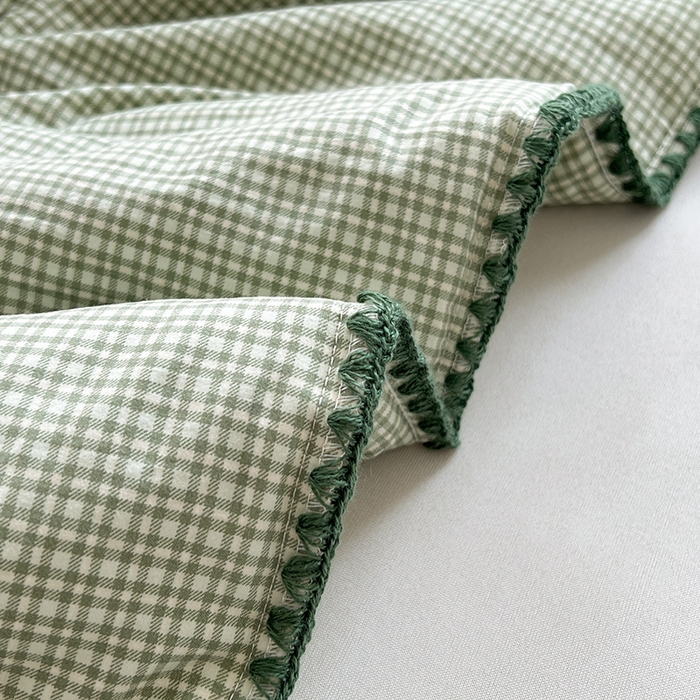 91家纺网 家纺一手货源 找家纺 锦尚坊被芯馆 2026新款100%棉花双层纱夏被新疆棉花空调被可机洗夏凉被绣边踩棉工艺 格格--绿