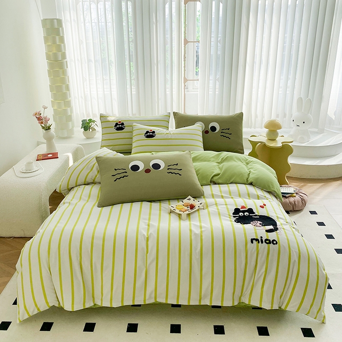 91家纺网 家纺一手货源 找家纺 （总）眷恋家纺 2026新款多巴胺水洗棉毛巾绣四件套