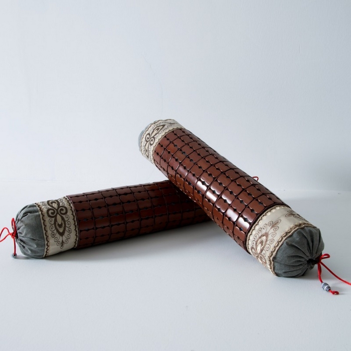 莉迪娅 2025新款保健枕头茶叶颈椎枕头竹片护颈枕小圆枕骨头枕 竹片小圆枕