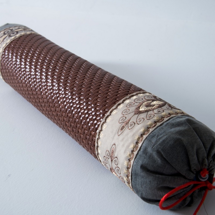 91家纺网 家纺一手货源 找家纺 莉迪娅 2025新款保健枕头茶叶颈椎枕头竹片护颈枕小圆枕骨头枕 野山藤小圆枕