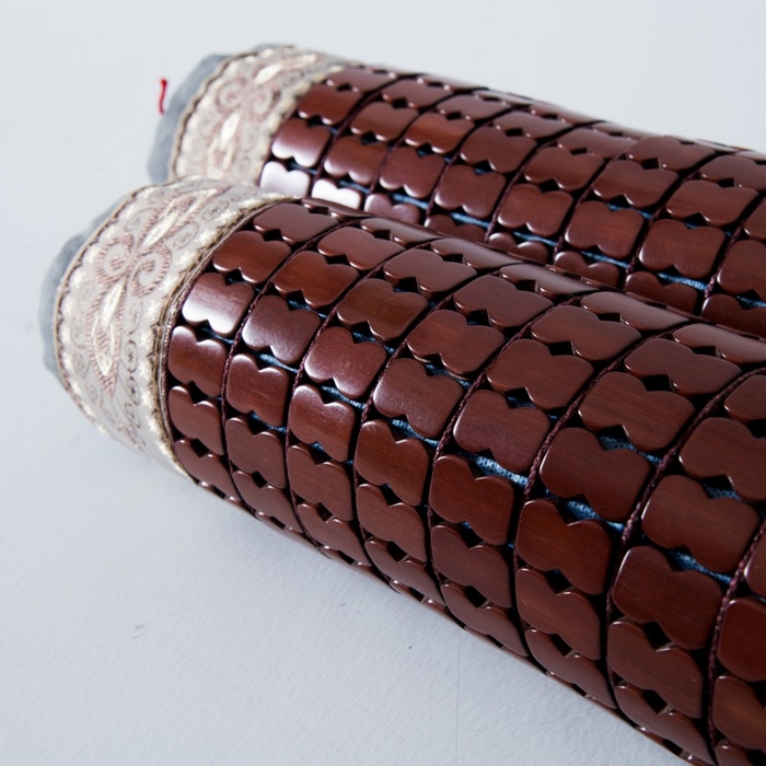 91家纺网 家纺一手货源 找家纺 莉迪娅 2025新款保健枕头茶叶颈椎枕头竹片护颈枕小圆枕骨头枕 竹片小圆枕