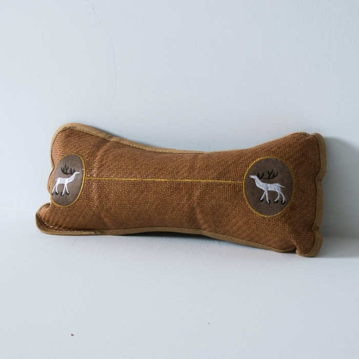 91家纺网 家纺一手货源 找家纺 莉迪娅 2025新款保健枕头茶叶颈椎枕头竹片护颈枕小圆枕骨头枕 一路有你咖