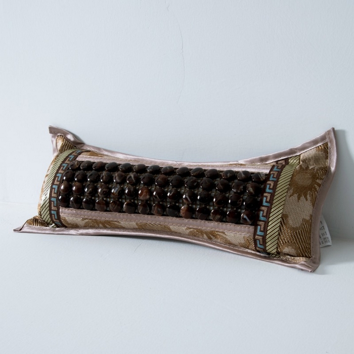 91家纺网 家纺一手货源 找家纺 莉迪娅 2025新款保健枕头茶叶颈椎枕头竹片护颈枕小圆枕骨头枕 玉石枕