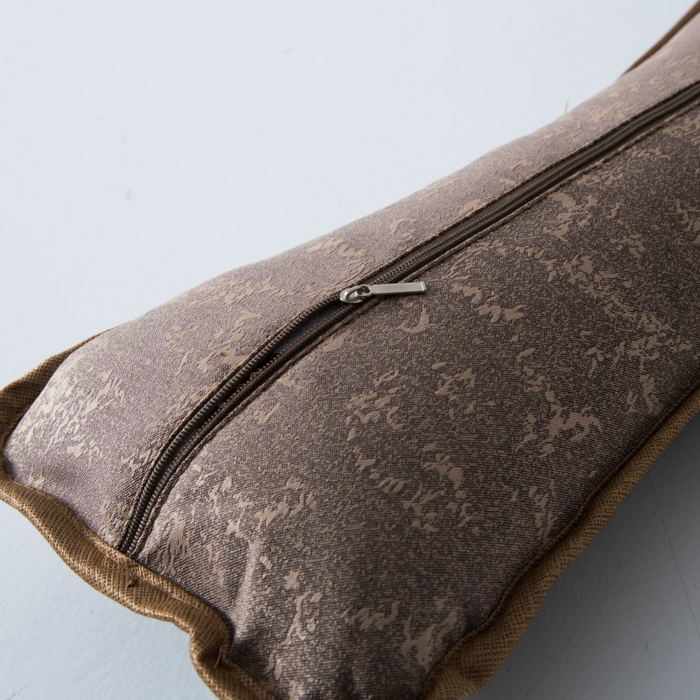 91家纺网 家纺一手货源 找家纺 莉迪娅 2025新款保健枕头茶叶颈椎枕头竹片护颈枕小圆枕骨头枕 一路有你咖