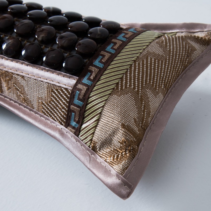 91家纺网 家纺一手货源 找家纺 莉迪娅 2025新款保健枕头茶叶颈椎枕头竹片护颈枕小圆枕骨头枕 玉石枕