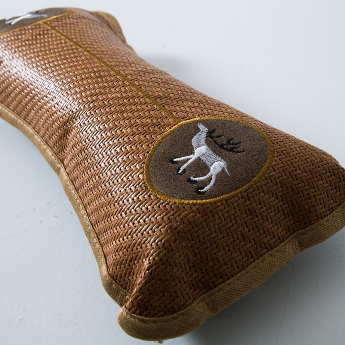 91家纺网 家纺一手货源 找家纺 莉迪娅 2025新款保健枕头茶叶颈椎枕头竹片护颈枕小圆枕骨头枕 一路有你咖