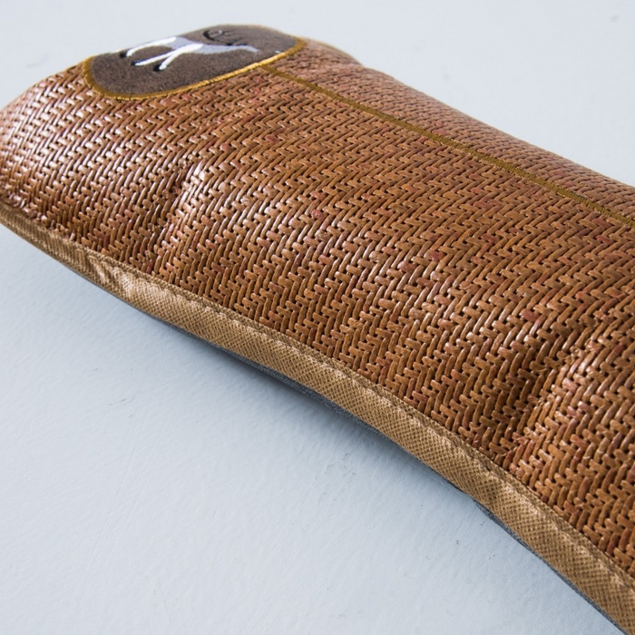 91家纺网 家纺一手货源 找家纺 莉迪娅 2025新款保健枕头茶叶颈椎枕头竹片护颈枕小圆枕骨头枕 一路有你咖