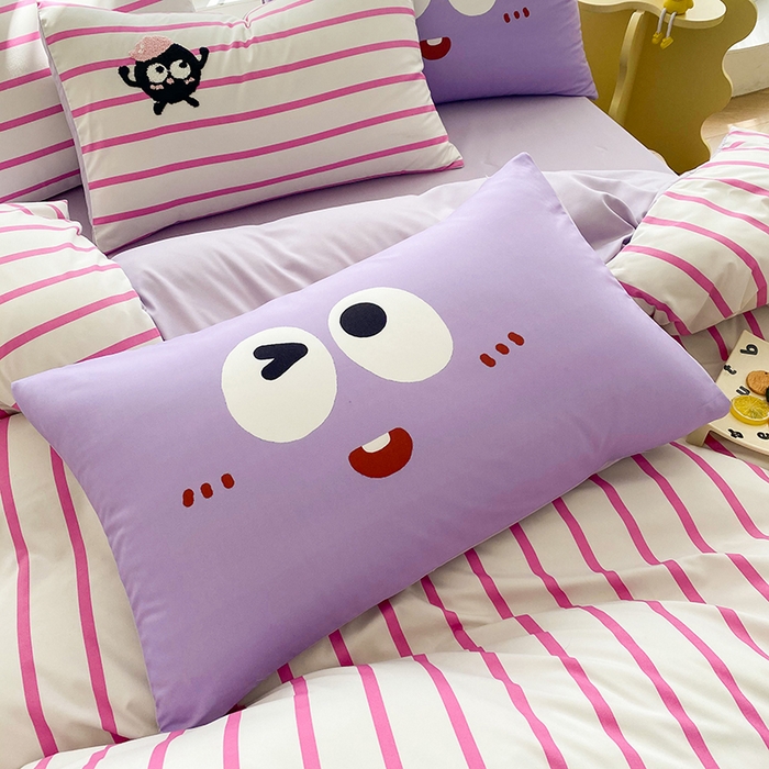 91家纺网 家纺一手货源 找家纺 眷恋家纺 2026新款多巴胺水洗棉毛巾绣四件套 煤球-树莓粉