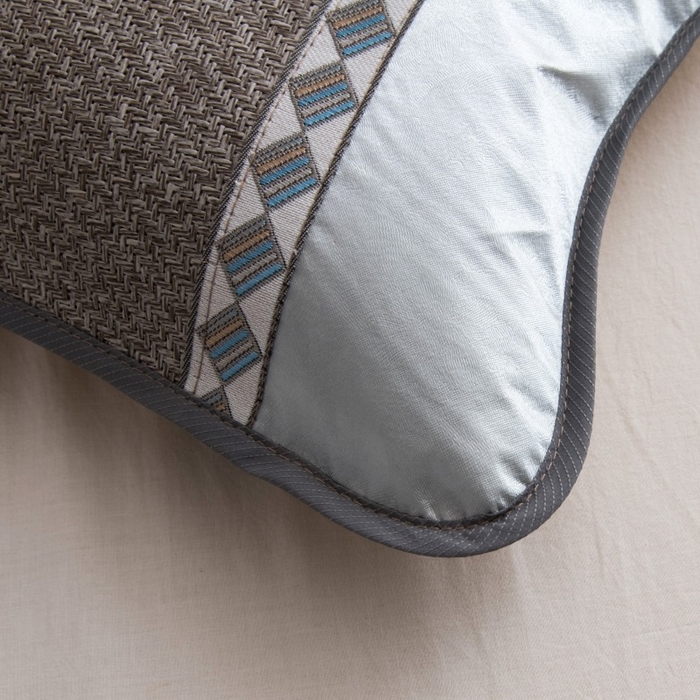 91家纺网 家纺一手货源 找家纺 莉迪娅 2026新款茶叶枕荞麦枕枕头枕芯夏季凉席枕头 小号圆角灰