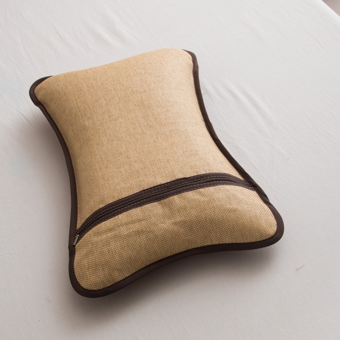 91家纺网 家纺一手货源 找家纺 莉迪娅 2026新款茶叶枕荞麦枕枕头枕芯夏季凉席枕头 小号圆角咖色