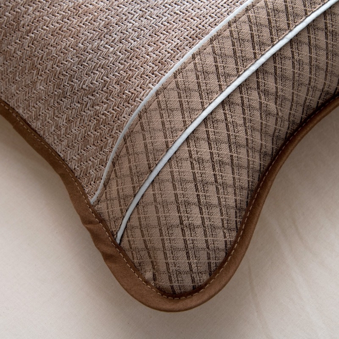 91家纺网 家纺一手货源 找家纺 莉迪娅 2026新款茶叶枕荞麦枕枕头枕芯夏季凉席枕头 小号圆角麻灰