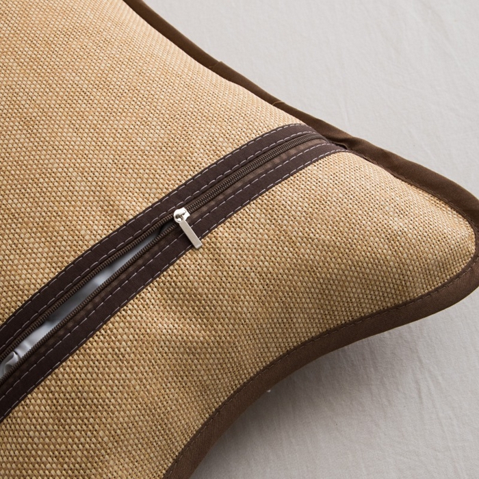 91家纺网 家纺一手货源 找家纺 莉迪娅 2026新款茶叶枕荞麦枕枕头枕芯夏季凉席枕头 小号圆角麻灰