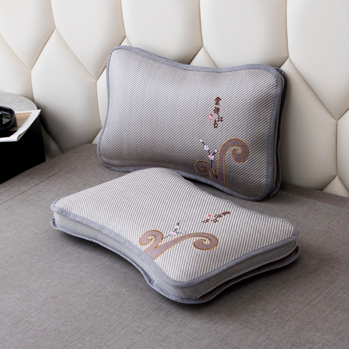 莉迪娅 2026新款蝶形荞麦壳枕头荞麦枕凉席枕头夏季枕头 喜上眉梢灰