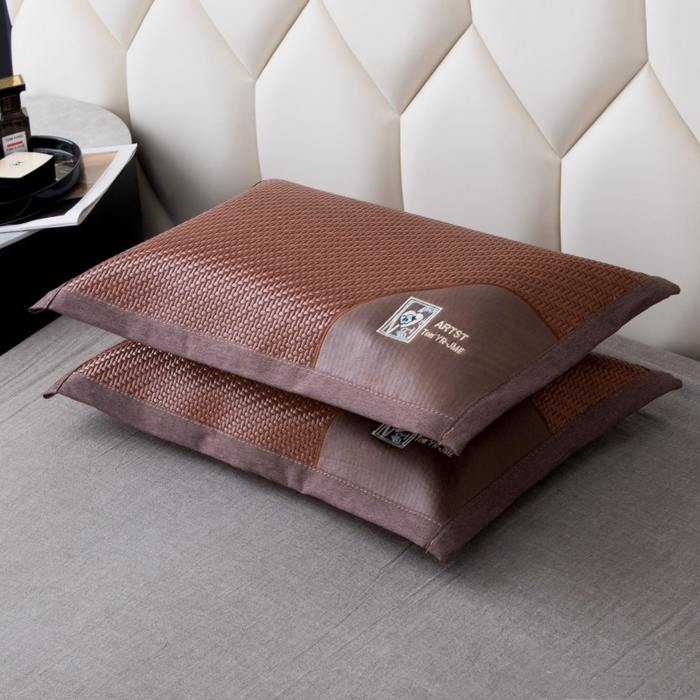 91家纺网 家纺一手货源 找家纺 （总）莉迪娅 2026新款荞麦壳枕头枕芯夏季凉席藤席枕头夏凉枕