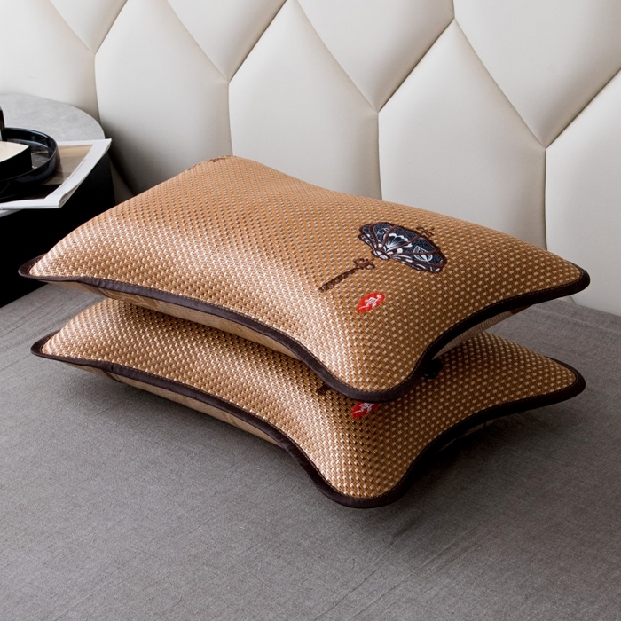 91家纺网 家纺一手货源 找家纺 （总）莉迪娅 2026新款荞麦壳枕头枕芯夏季凉席藤席枕头夏凉枕