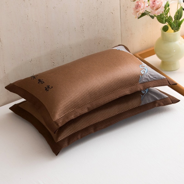 91家纺网 家纺一手货源 找家纺 （总）莉迪娅 2026新款荞麦壳枕头枕芯夏季凉席藤席枕头夏凉枕